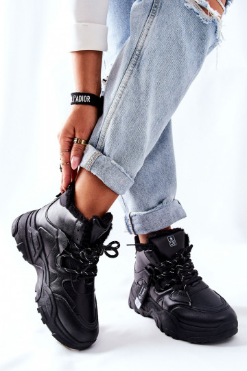 Féminin réchauffer Chaussures modèle baskets Bottes de neige couleur noire Kaphia 2