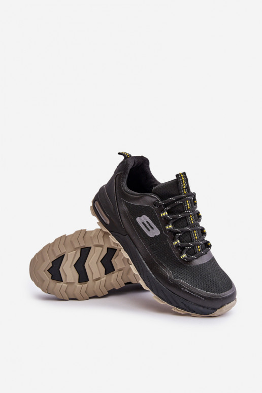 baskets pour hommes avec une plateforme couleur noire Idama baskets pour hommes avec une plateforme couleur noire Idama