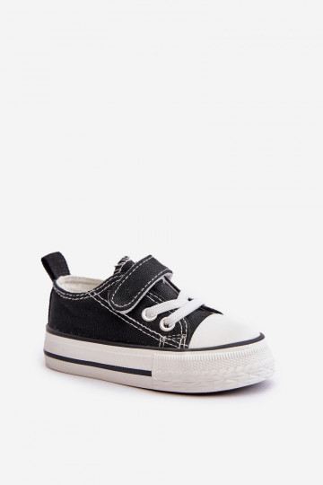 chaussures de loisirs Enfant avec attaches adhésives couleur noire Daloma