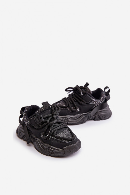 Chaussures modèle baskets Puéril Ozdobione Cekinami couleur noire Liatoma Chaussures modèle baskets Puéril Ozdobione Cekinami couleur noire Liatoma