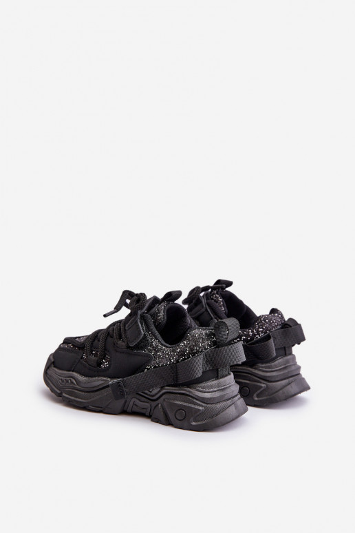 Chaussures modèle baskets Puéril Ozdobione Cekinami couleur noire Liatoma Chaussures modèle baskets Puéril Ozdobione Cekinami couleur noire Liatoma