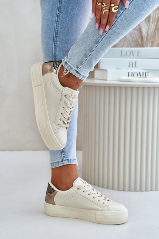 réchauffer Chaussures de loisirs avec une plateforme Big Star OO274A454 beige