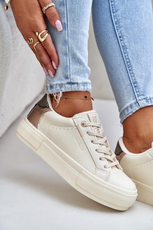 réchauffer Chaussures de loisirs avec une plateforme Big Star OO274A454 beige