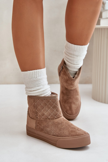 Bottes Bottes de neige Au Château réchauffer avec de la fourrure à l intérieur Big Star OO274A524 beige