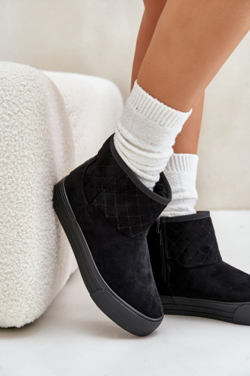 Bottes Bottes de neige Au Château réchauffer avec de la fourrure à l intérieur Big Star OO274A522 couleur noire