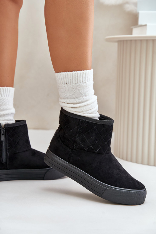 Bottes Bottes de neige Au Château réchauffer avec de la fourrure à l intérieur Big Star OO274A522 couleur noire