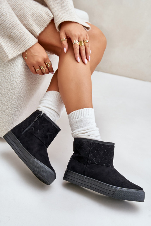 Bottes Bottes de neige Au Château réchauffer avec de la fourrure à l intérieur Big Star OO274A522 couleur noire