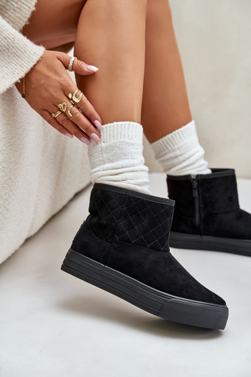 Bottes Bottes de neige Au Château réchauffer avec de la fourrure à l intérieur Big Star OO274A522 couleur noire