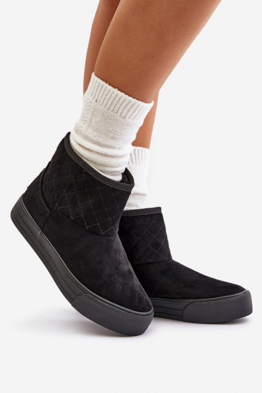 Bottes Bottes de neige Au Château réchauffer avec de la fourrure à l intérieur Big Star OO274A522 couleur noire