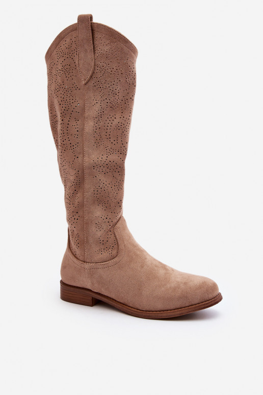 Bottes longues ajourées pour femmes,... Bottes longues ajourées pour femmes,...