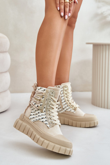 chaussures de loisirs à semelles Féminin avec une plateforme couleur ivoire Kernia 2