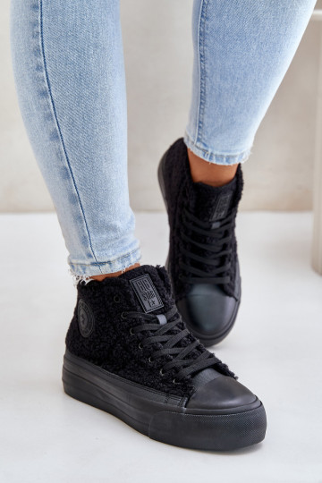 réchauffer Chaussures de loisirs avec un manteau de fourrure Typu Baranek Big Star OO274A443 couleur noire 2