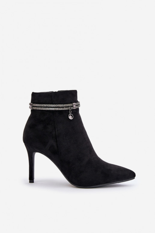 réchauffer Bottes avec des talons fins avec des talons décorés en daim écologiqueoÀe Vinceza 16469 couleur noire réchauffer Bottes avec des talons fins avec des talons décorés en daim écologiqueoÀe Vinceza 16469 couleur noire