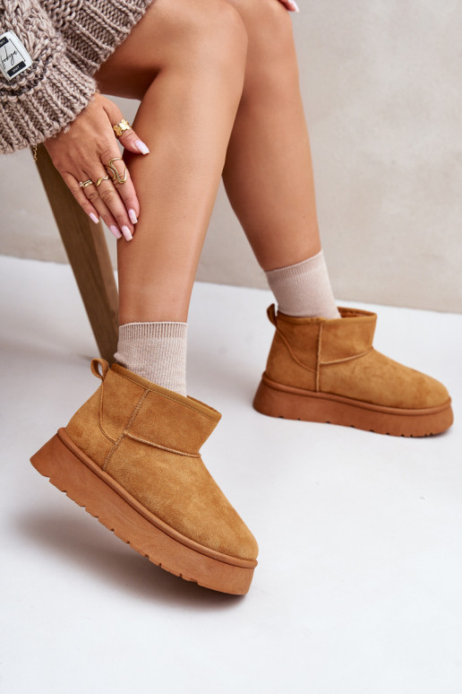 Bottes de neige basses Femme avec plateforme réchauffées avec fourrure à l'intérieur couleur marron Saldren Bottes de neige basses Femme avec plateforme réchauffées avec fourrure à l'intérieur couleur marron Saldren