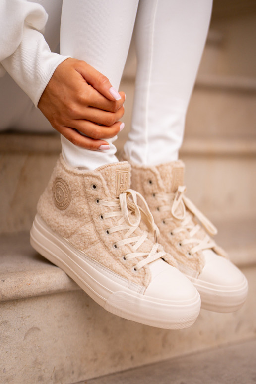 réchauffer Chaussures de loisirs avec un manteau de fourrure Typu Baranek Big Star OO274A444 beige réchauffer Chaussures de loisirs avec un manteau de fourrure Typu Baranek Big Star OO274A444 beige