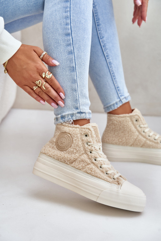 réchauffer Chaussures de loisirs avec un manteau de fourrure Typu Baranek Big Star OO274A444 beige réchauffer Chaussures de loisirs avec un manteau de fourrure Typu Baranek Big Star OO274A444 beige