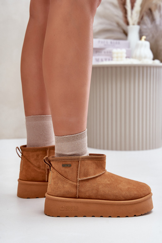 Faible Bottes de neige avec une plateforme Big Star OO274A098 marron