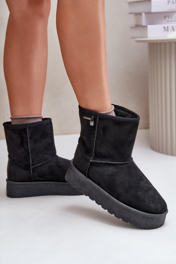 Grand Bottes de neige Féminin avec une plateforme Big Star OO274898 couleur noire 2