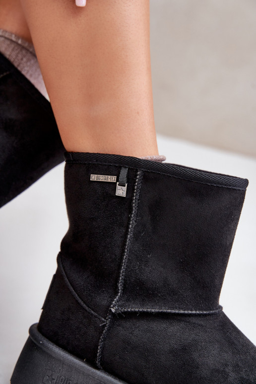 Grand Bottes de neige Féminin avec une plateforme Big Star OO274898 couleur noire