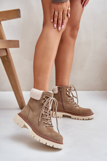 réchauffer chaussures Bottes pour femmes Au Château couleur kaki Ferelia 2