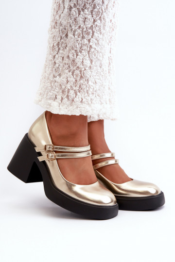 Chaussures à talon large en... 2