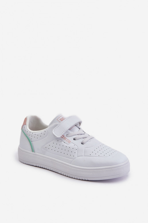 chaussures décontractées Puéril en cuir écologique avec attaches adhésives Big Star OO374005 couleur blanche