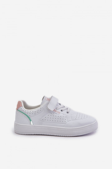 Chaussures décontractées pour enfants avec fermetures adhésives en cuir écologique Big Star OO374005 blanc 2