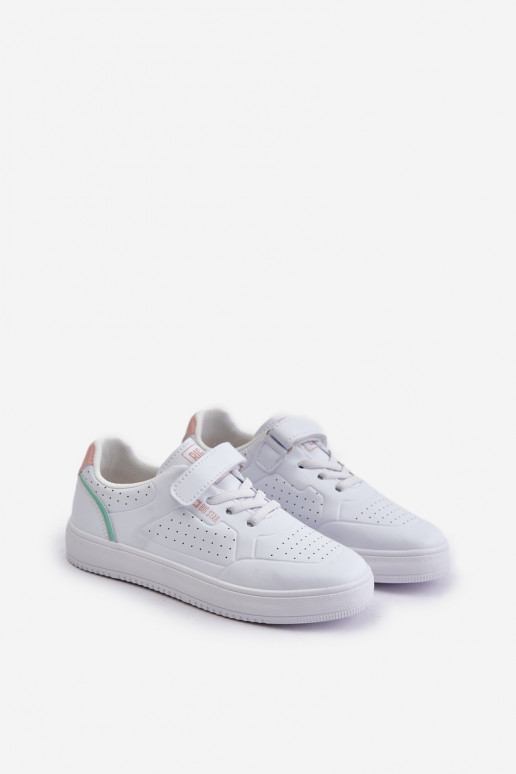 chaussures décontractées Puéril en cuir écologique avec attaches adhésives Big Star OO374005 couleur blanche