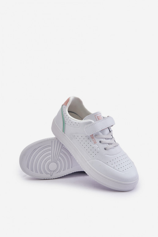 chaussures décontractées Puéril en cuir écologique avec attaches adhésives Big Star OO374005 couleur blanche