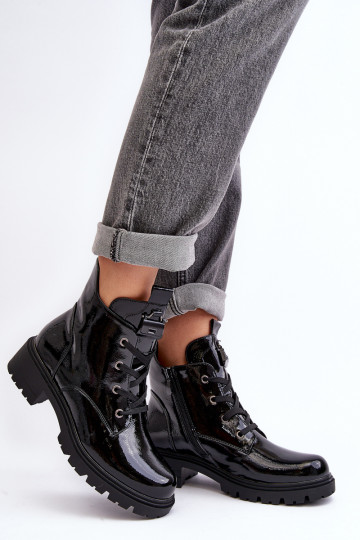 Mocassins zippés à effet...