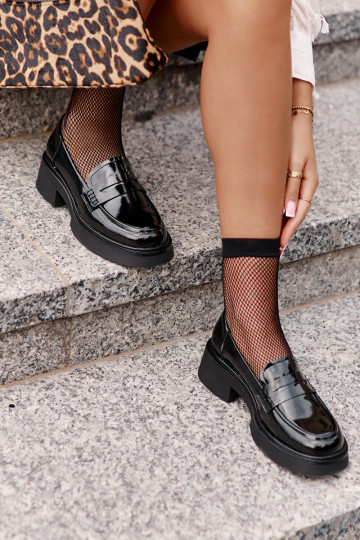 Mocassins vernis noirs D&A
