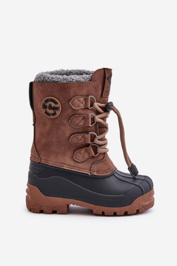 Grand chaud Bottes de neige Puéril avec une fermeture à pression Lee Cooper LCJ-24-44-2842K marron 2