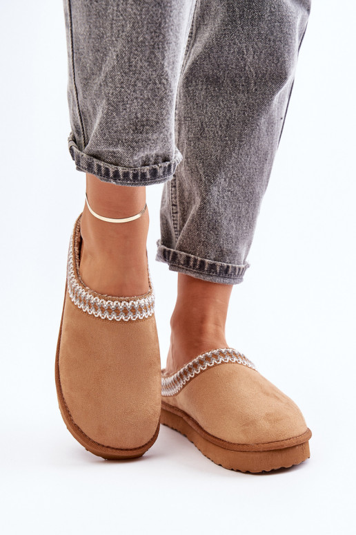 Pratique chaussures fait maison Chaussons Z Haftem Féminin Inblu FX000021 marron