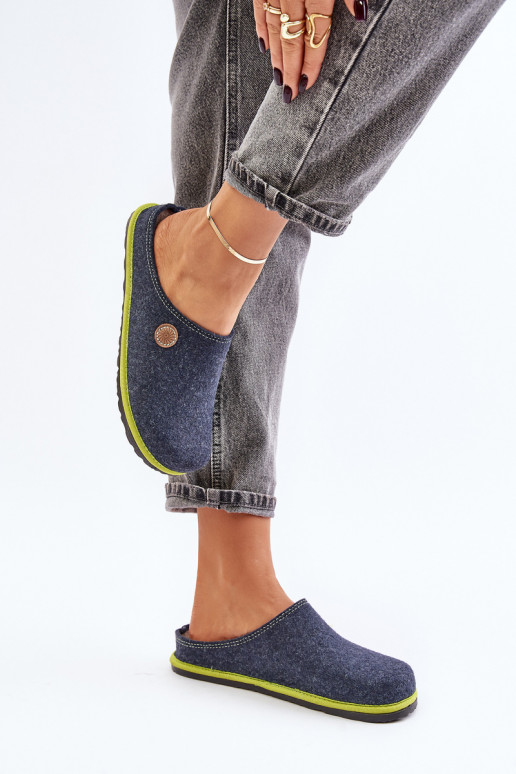 chaussures fait maison Féminin Chaussons Inblu CS000039 bleu foncé