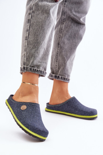 chaussures fait maison Féminin Chaussons Inblu CS000039 bleu foncé 2