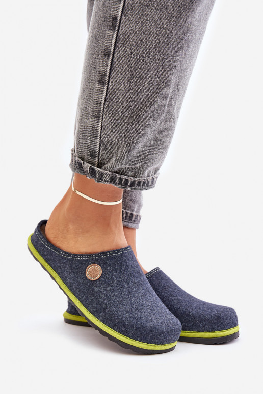 chaussures fait maison Féminin Chaussons Inblu CS000039 bleu foncé