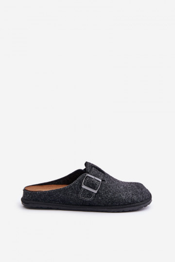 Pantoufles confortables pour hommes avec boucles Inblu SI000019 couleur grise 2