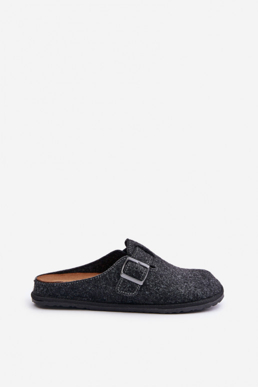 Pantoufles confortables pour hommes avec boucles Inblu SI000019 couleur grise