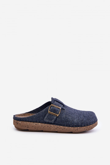 Chaussons pour hommes avec boucles Inblu MT000012 bleu foncé 2