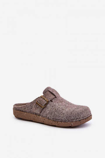 Chaussons pour hommes avec boucles Chaussons Inblu préventif MT000012 beige