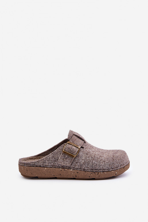 Chaussons pour hommes avec boucles Chaussons Inblu préventif MT000012 beige