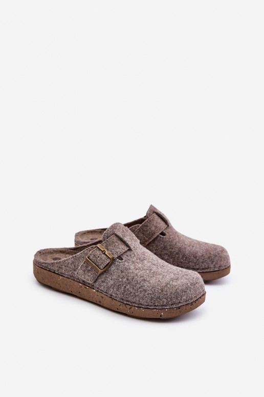 Chaussons pour hommes avec boucles Chaussons Inblu préventif MT000012 beige