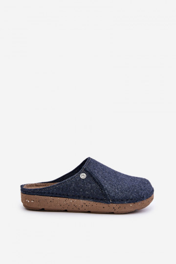 pour hommes chaussures fait maison Chaussons Chaussons Inblu MT000011 bleu foncé 2