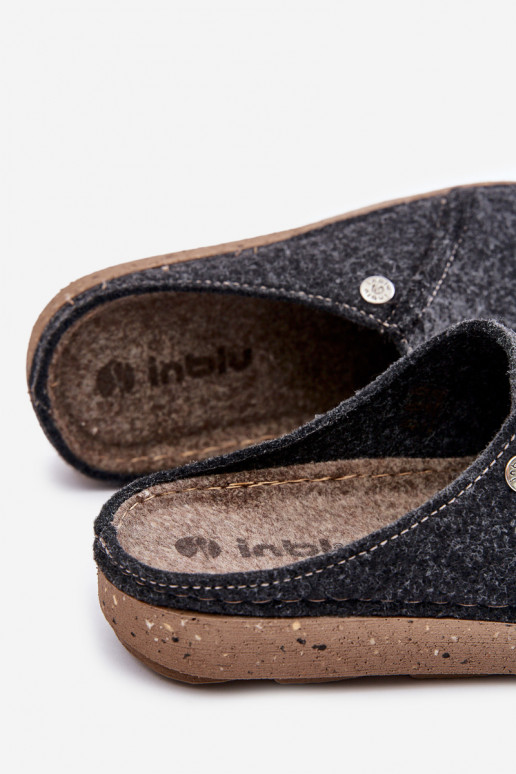 pour hommes chaussures fait maison Chaussons Chaussons Inblu MT000011 couleur grise