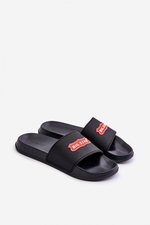 Chaussons pour hommes Z Logo Big Star OO174028 couleur noire Chaussons pour hommes Z Logo Big Star OO174028 couleur noire