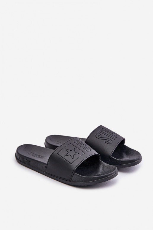 Pantoufles légères pour hommes Z Logo Big Star OO174030 couleur noire Pantoufles légères pour hommes Z Logo Big Star OO174030 couleur noire