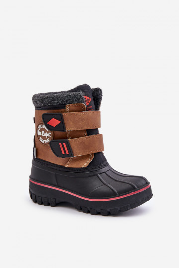 Bottes de neige pour enfants avec fermetures adhésives Lee Cooper LCJ-24-44-2864K marron