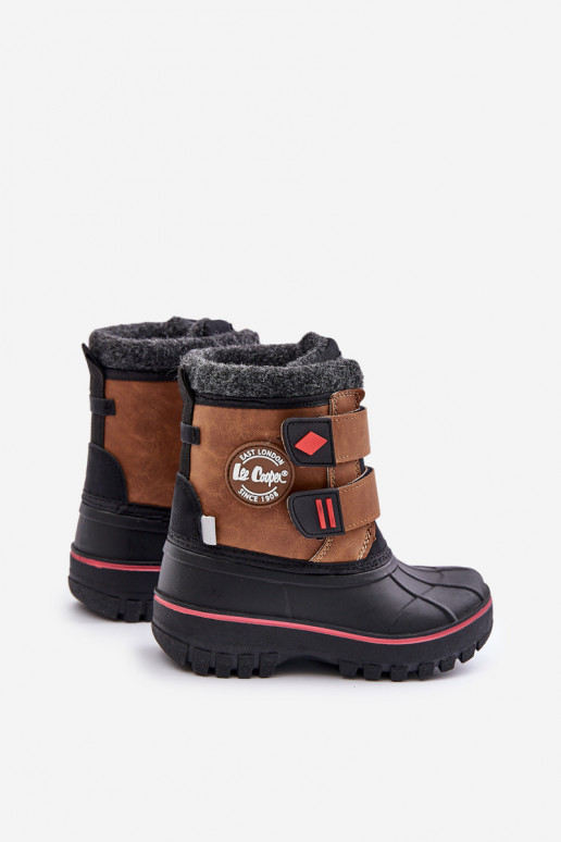 Bottes de neige Puéril avec attaches adhésives Lee Cooper LCJ-24-44-2864K marron