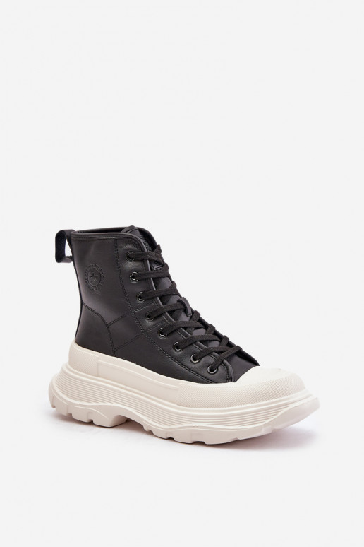 Peau réchauffer chaussures décontractées avec une plateforme Big Star OO274A599 couleur noire Peau réchauffer chaussures décontractées avec une plateforme Big Star OO274A599 couleur noire