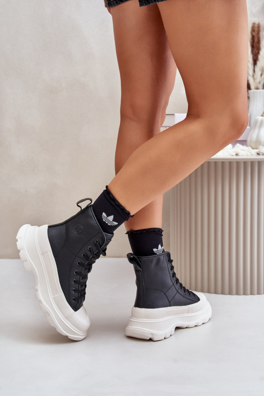 Peau réchauffer chaussures décontractées avec une plateforme Big Star OO274A599 couleur noire Peau réchauffer chaussures décontractées avec une plateforme Big Star OO274A599 couleur noire